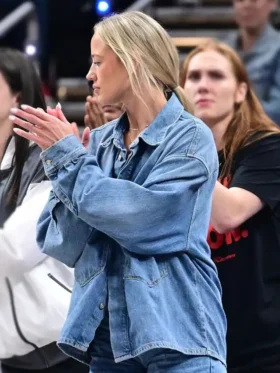 Sophie Cunningham WNBA Playoffs Blue Denim Jacket Back