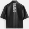 Stegaro Believer Oversized Leather Shirt