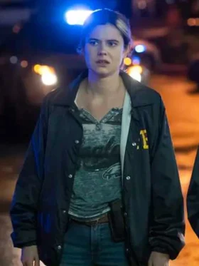 Task S01 Alison Oliver Black Jacket Side