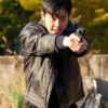 Tempest S01 Jang Dong-yoon Black Leather Jacket Side