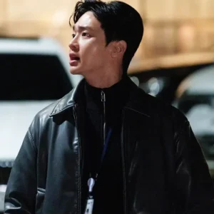 Tempest S01 Jang Dong-yoon Bomber Leather Jacket Side