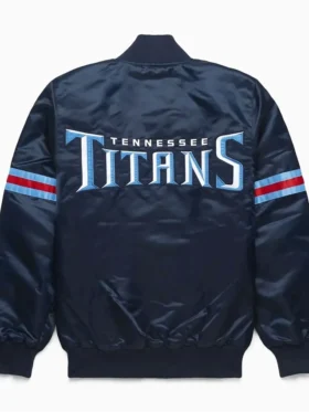 Tennessee Titans Navy Blue Satin Jacket