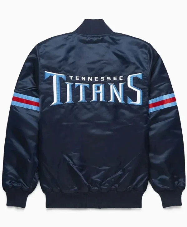 Tennessee Titans Navy Blue Satin Jacket