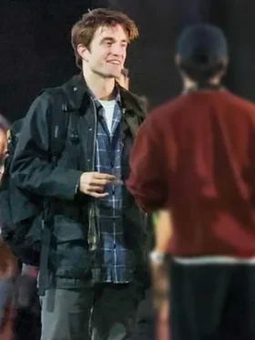 The Drama Robert Pattinson Black Cotton Jacket Side