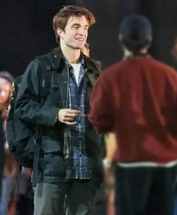 The Drama Robert Pattinson Black Cotton Jacket Side