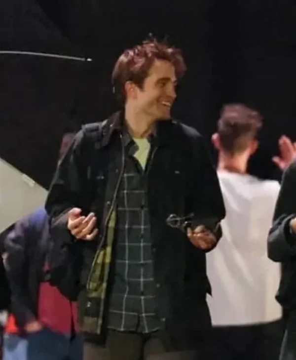 The Drama Robert Pattinson Black Cotton Jacket Back