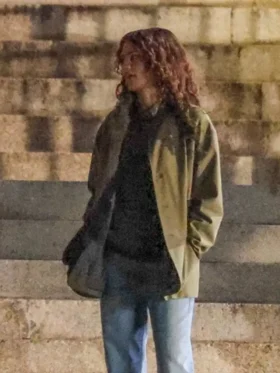 The Drama Zendaya Green Jacket Back