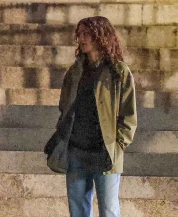 The Drama Zendaya Green Jacket Back
