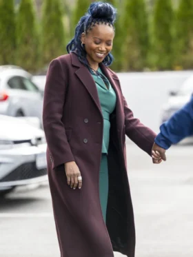The Fall and Rise of Reggie Dinkins Erika Alexander Wool Coat Side