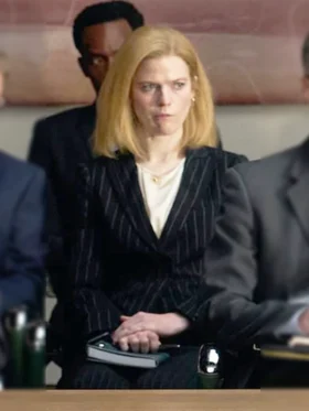 The Hack Rose Leslie Strip Blazer
