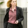 The Hack Rose Leslie Black Strip Blazer