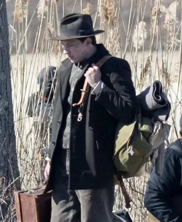 The History of Sound Josh O'Connor Black Coat Side