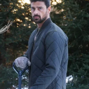 The Housemaid Michele Morrone Bomber Quilted Jacket