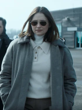 The Last Frontier S01 Haley Bennett Wool Coat Side