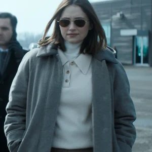The Last Frontier S01 Haley Bennett Wool Coat Side