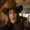 The Lowdown Jeanne Tripplehorn Aztec Coat Back