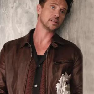 The Morning Show Boyd Holbrook Leather Jacket Side