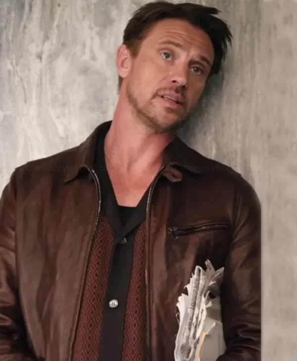 The Morning Show Boyd Holbrook Leather Jacket Side