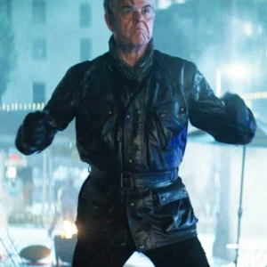 The Naked Gun Danny Huston Black Leather Jacket