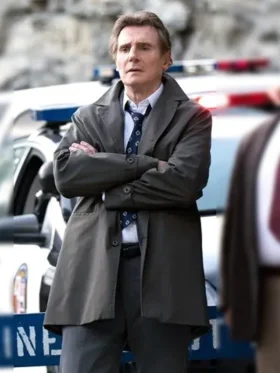 The Naked Gun Liam Neeson Grey Coat Front