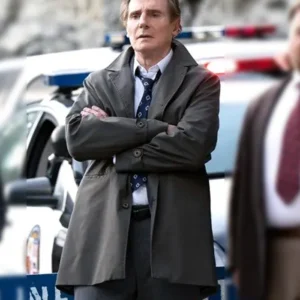 The Naked Gun Liam Neeson Grey Coat Front