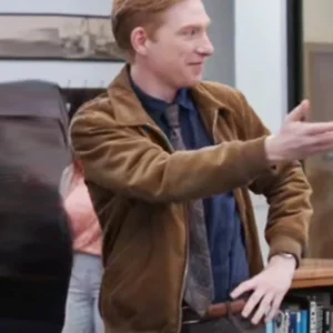 The Paper S01 Domhnall Gleeson Corduroy Bomber Jacket Front