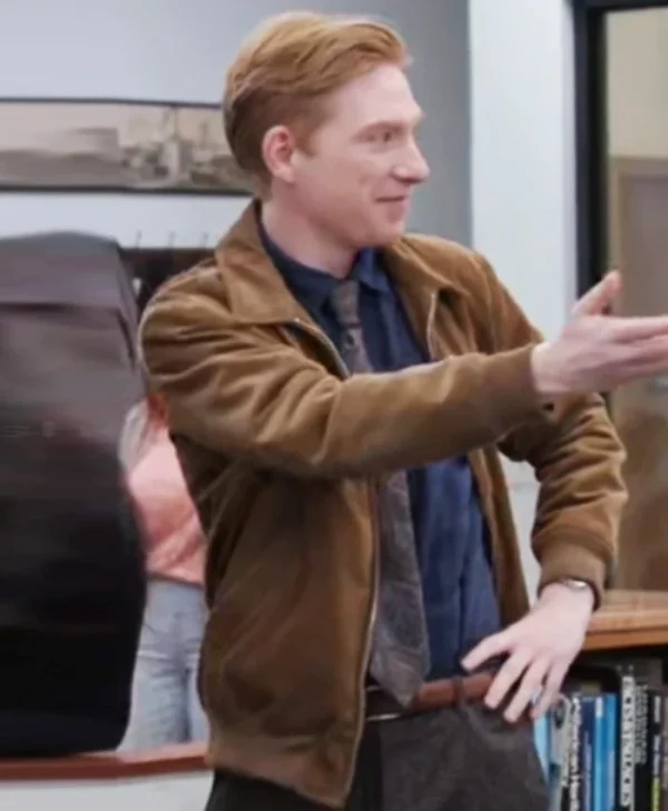 The Paper S01 Domhnall Gleeson Corduroy Bomber Jacket Front