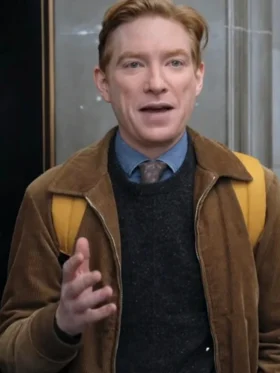 The Paper S01 Domhnall Gleeson Corduroy Bomber Jacket