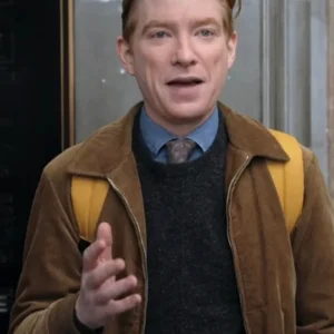The Paper S01 Domhnall Gleeson Corduroy Bomber Jacket