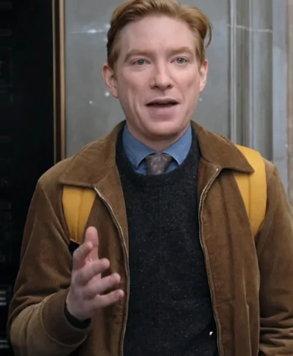 The Paper S01 Domhnall Gleeson Corduroy Bomber Jacket