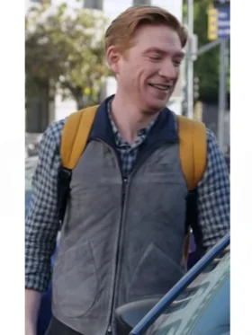 The Paper S01 Domhnall Gleeson Grey Vest Front