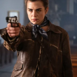 The Partisan Morgane Polanski Brown Leather Jacket