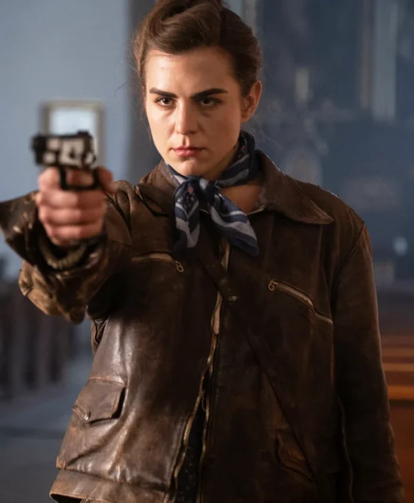 The Partisan Morgane Polanski Brown Leather Jacket