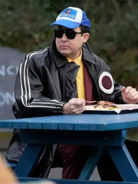 The Rainmaker S01 P.J. Byrne Black Leather Jacket Side