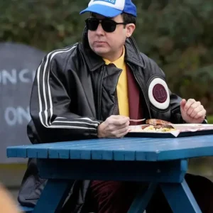 The Rainmaker S01 P.J. Byrne Black Leather Jacket Side