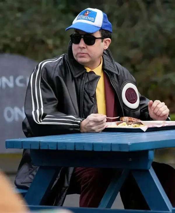 The Rainmaker S01 P.J. Byrne Black Leather Jacket Side