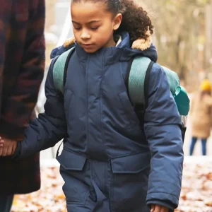 The Rumour S01 Eiden-River Coleman Blue Parka Jacket Side