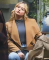 The Rumour S01 Emily Atack Brown Wool Coat Side