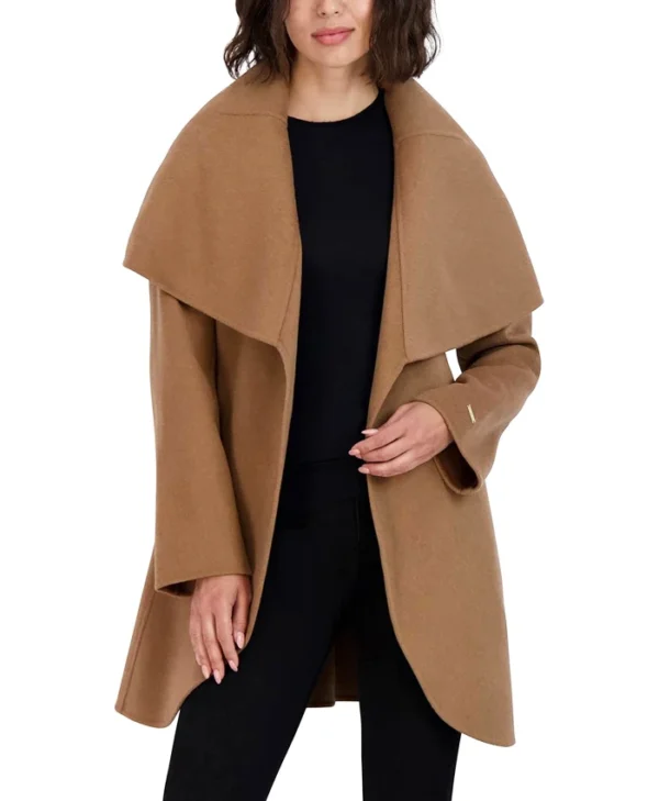 The Rumour S01 Emily Atack Brown Wool Coat