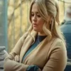 The Rumour S01 Emily Atack Brown Wool Coat Front