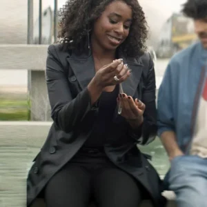 The Sandman S02 Kirby Howell-Baptiste Black Coat Front