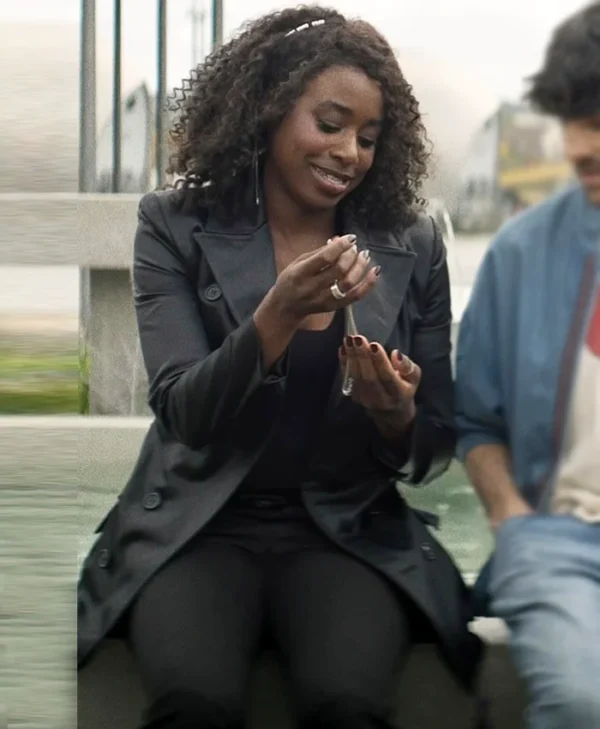 The Sandman S02 Kirby Howell-Baptiste Black Coat Front