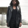 The Sandman S02 Kirby Howell-Baptiste Black Leather Coat