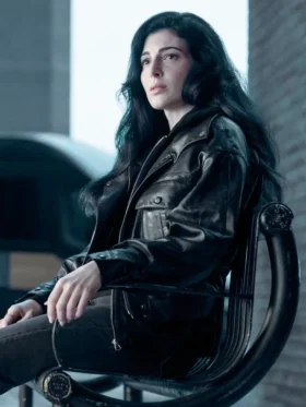 The Sandman S02 Razane Jammal Black Leather Jacket Front