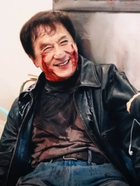 The Shadow's Edge Jackie Chan Black Leather Jacket Side