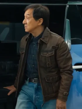 The Shadow's Edge Jackie Chan Brown Leather Jacket