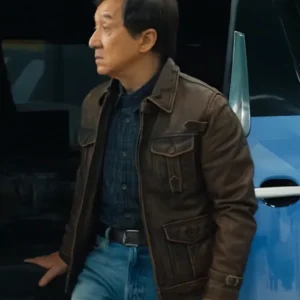 The Shadow's Edge Jackie Chan Brown Leather Jacket