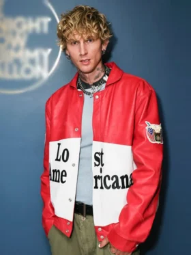 The Tonight Show MGK Leather Jacket Front