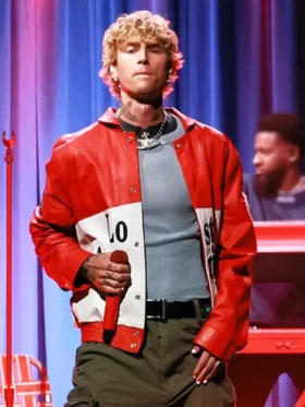 The Tonight Show MGK Leather Jacket Back