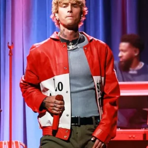 The Tonight Show MGK Leather Jacket Back